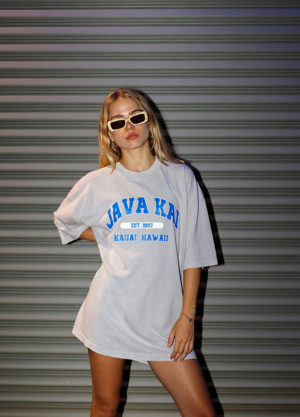 JK College Tee // Ice Grey