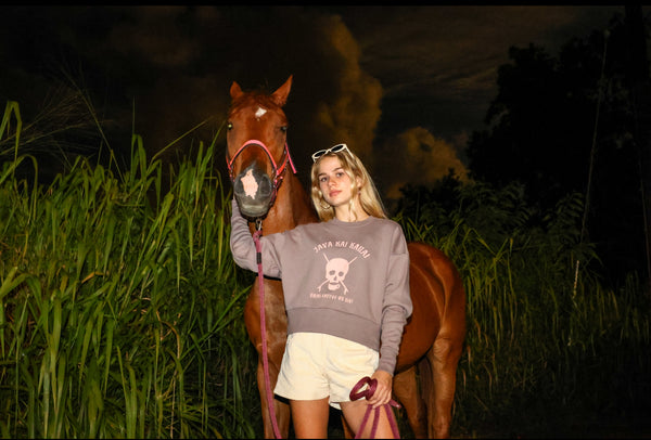 Java Kai Surf Skull Heavyweight Crop Fleece