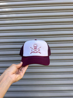Embroidered JK X SKULL Otto Trucker Hats