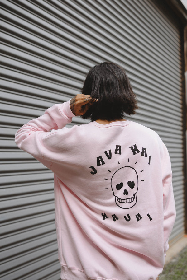 *NEW* Tumbling Skull / /Pink Pullover Sweater