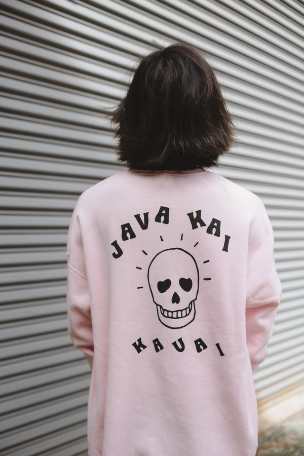 *NEW* Tumbling Skull / /Pink Pullover Sweater