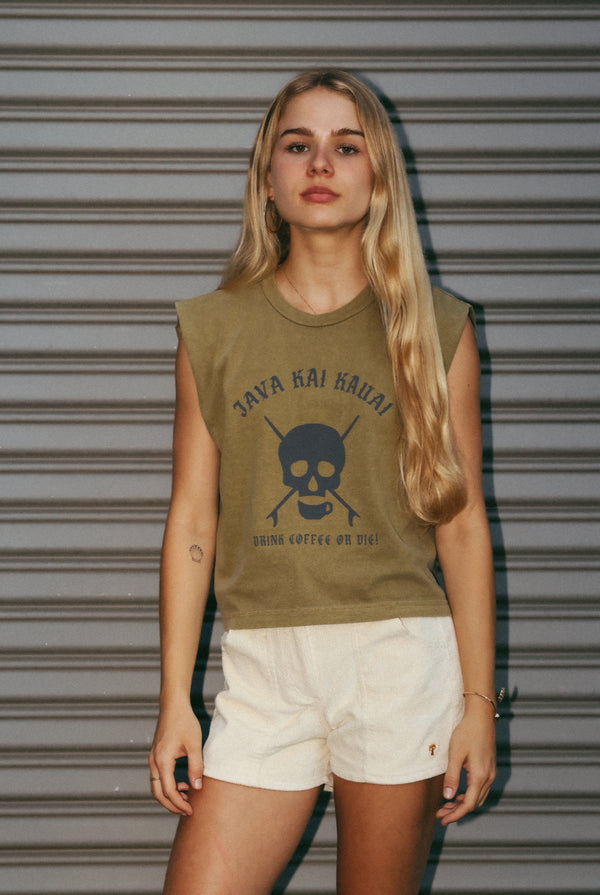 Java Kai Surf Skull //Crop Tank