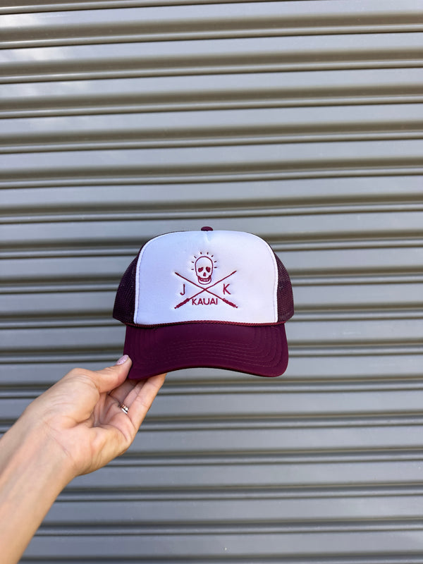 *NEW* Embroidered JK X SKULL Otto Trucker Hats