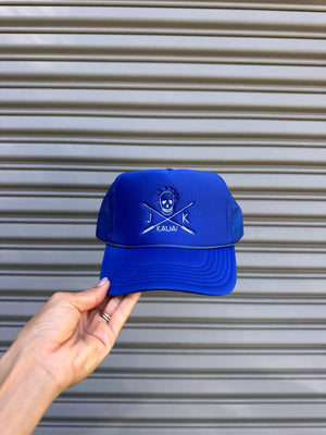 Embroidered JK X SKULL Otto Trucker Hats