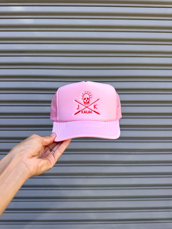 *NEW* Embroidered JK X SKULL Otto Trucker Hats