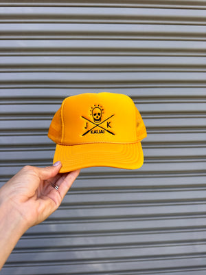Embroidered JK X SKULL Otto Trucker Hats