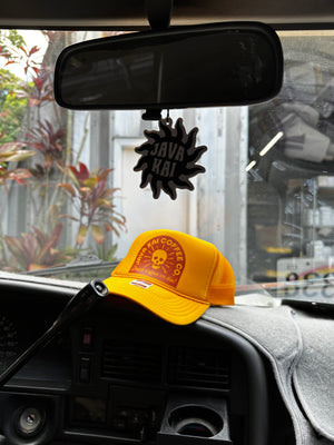 Drink or Die Tomb Stone Logo// Yellow
