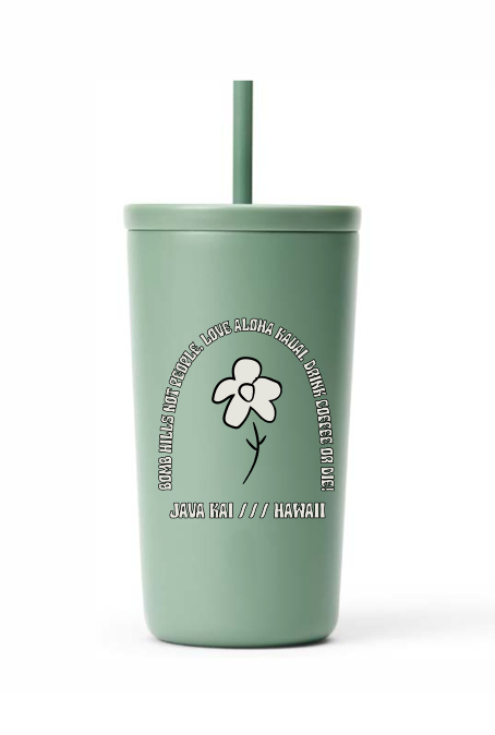 *NEW* 16oz Bomb Hills Flower Straw Tumbler