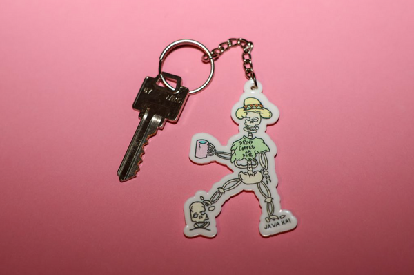Glow In The Dark/ Dancing Skeleton Key Chain