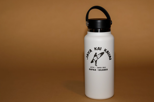 32oz Hydro // Lattes & Surfer Girls // White