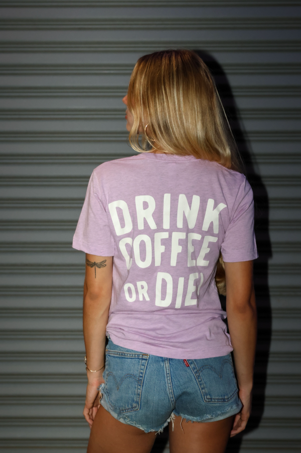 Drink Coffee Or Die // Heather Lilac // Unisex