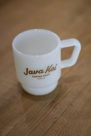 Java Kai Coffee Shop Kauai Milk Glasses