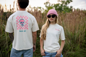 Checkered Skull Tee // Cream