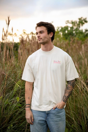 Checkered Skull Tee // Cream