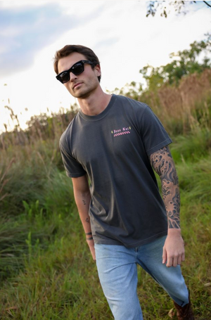 Checkered Skull Tee // Charcoal Grey