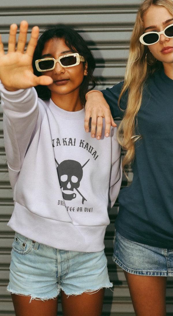 Java Kai Surf Skull Heavyweight Crop Fleece